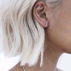 Bar Earrings (Silver)